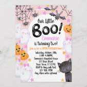 Onze Kleine BOO 2e Verjaardag Uitnodiging Ghost (Voorkant / Achterkant)