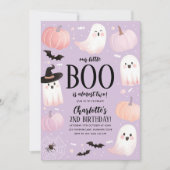 Onze kleine Boo 2e Verjaardag Uitnodiging Hallowee (Voorkant)