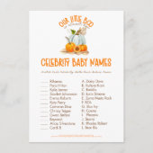 Onze Kleine Boo Baby shower Celebrity Babies Spel Informatiekaartje (Voorkant)