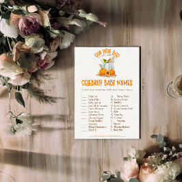 Onze Kleine Boo Baby shower Celebrity Babies Spel Informatiekaartje