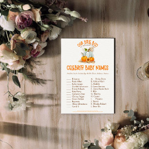 Onze Kleine Boo Baby shower Celebrity Babies Spel Informatiekaartje