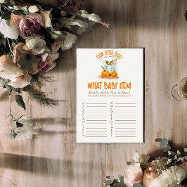 Onze kleine boo Baby shower wat Baby item spel Informatiekaartje