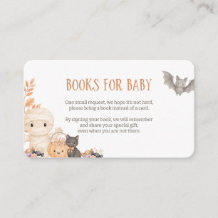 Onze Kleine Boo Boeken voor Baby Shower Informatiekaartje