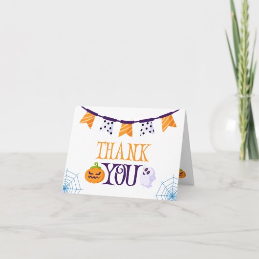 Onze Kleine Boo Halloween 1e Verjaardag Bedankt  (Voorkant)