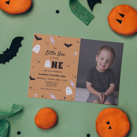 Onze kleine Boo Halloween 1e verjaardag Kaart
