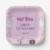 Onze kleine Boo Halloween 1e verjaardag Papieren Bordje (Voorkant)