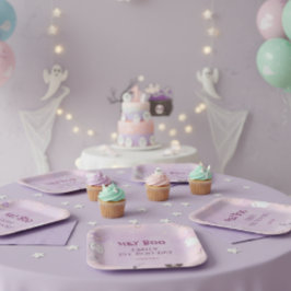 Onze kleine Boo Halloween 1e verjaardag Papieren Bordje