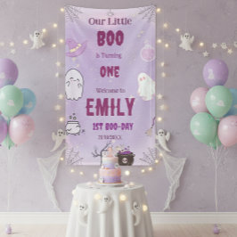 Onze kleine Boo Halloween 1e verjaardag Spandoek