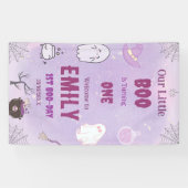 Onze kleine Boo Halloween 1e verjaardag Spandoek (Horizontaal)