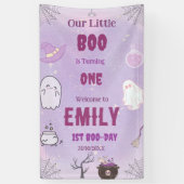 Onze kleine Boo Halloween 1e verjaardag Spandoek (Verticaal)