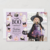 Onze kleine Boo Halloween 2e Verjaardag Party Foto Kaart (Voorkant)
