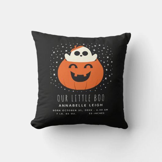 Onze kleine Boo Halloween Baby Nursery Kussen (Voorkant)