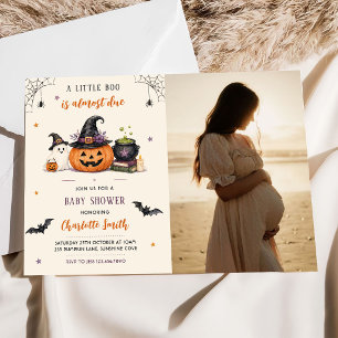 Onze Kleine Boo Halloween Baby Shower Foto Kaart