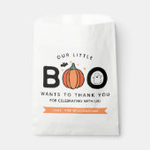 Onze kleine Boo Halloween Birthday Party Dank je Bedankzakje (Voorkant)