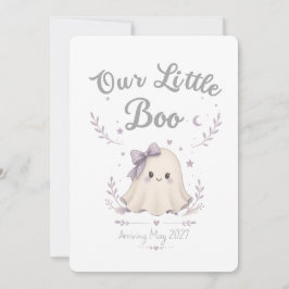 Onze Kleine Boo Halloween Zwangerschapsaankondigin Kaart