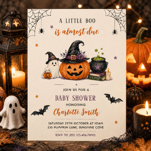 Onze Kleine Boo is bijna jarig Halloween Baby Show Kaart