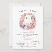 Onze kleine boo is draaien twee verjaardag spook b kaart (Voorkant)