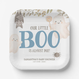 Onze Kleine Boo Komt Er bijna Baby Shower Papieren Bordje