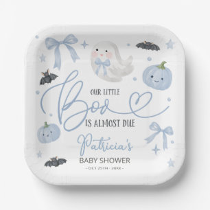 Onze Kleine Boo Komt Er bijna Baby Shower Papieren Bordje