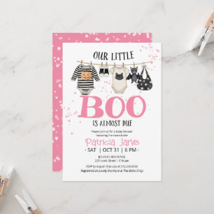 Onze Kleine Boo Komt Er bijna - Meisje Baby Shower Kaart
