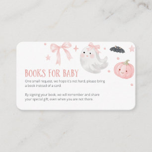 Onze Kleine Boo Meisje Baby Shower Boeken voor Bab Informatiekaartje
