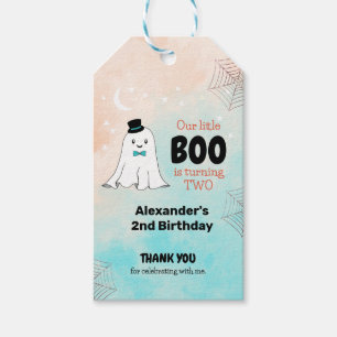 Onze Kleine Boo Schattige Geest Met Hoed 2e Verjaa Cadeaulabel
