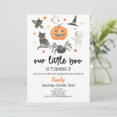 Onze Kleine Boo Verjaardagsfeestje Halloween Kaart (Staand voorkant)