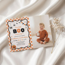 Onze kleine Boo verjaardagsuitnodiging voor Hallow