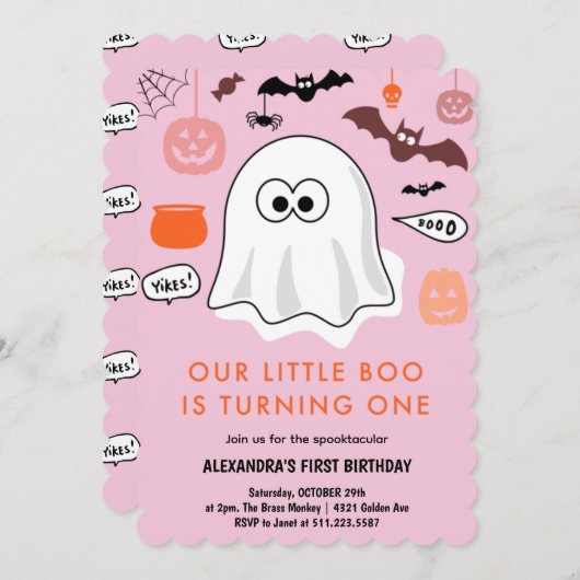 Onze kleine boo wordt één kaart (Voorkant / Achterkant)