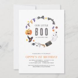 Onze kleine BOO wordt EEN, Kinderen 1e verjaardag Kaart