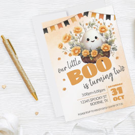 Onze Kleine Boo Wordt Twee Geestenverjaardag Kaart
