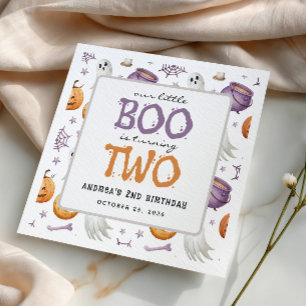 Onze kleine Boo wordt twee Halloween 2de verjaarda Servet