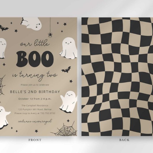 Onze kleine Boo wordt twee uitnodiging