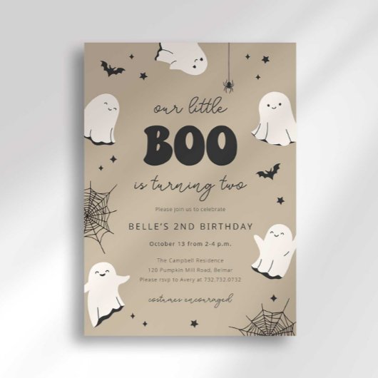 Onze kleine Boo wordt twee uitnodiging