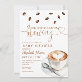 Onze Kleine Boon Brouwt Koffie Baby Shower Kaart (Voorkant)
