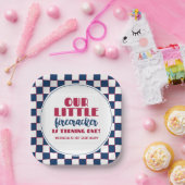 Onze kleine brandweerman Eerste verjaardag Papieren Bordje (Feest)