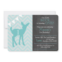 Onze kleine buck draait een verjaardagsuitnodiging