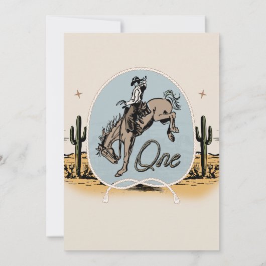  Onze Kleine Buckaroo Western 1e Verjaardag Kaart (Achterkant)