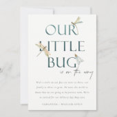 Onze kleine Bug Blue Dragonfly-Baby bekendmaking Kaart (Voorkant)