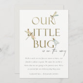 Onze kleine Bug Gold Dragonfly-Baby aankondiging (Voorkant / Achterkant)