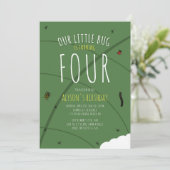 Onze kleine bug verjaardagsuitnodiging kaart (Staand voorkant)