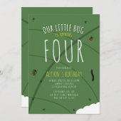 Onze kleine bug verjaardagsuitnodiging kaart (Voorkant / Achterkant)