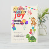 Onze kleine bundel van vreugde is onderweg. kaart (Staand voorkant)