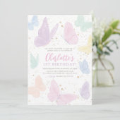 Onze kleine Butterfly-pastel regenboogdag Kaart (Staand voorkant)