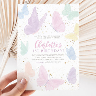 Onze kleine Butterfly-pastel regenboogdag Kaart