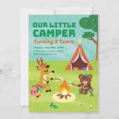 Onze Kleine Camper Kids Verjaardag uitnodiging (Voorkant)