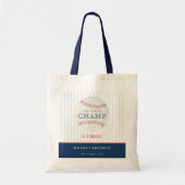 Onze kleine Champ Baseball elke zondag.. Tote Bag (Voorkant)