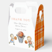Onze kleine Champ Basketbal Basket Boy Baby shower Bedankdoosjes (Geopend)