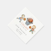 Onze kleine Champ Basketbal Basket Boy Baby shower Servet (Hoek)