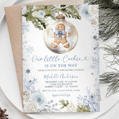 Onze kleine Cookie Blue Snowflake Boy Baby shower Kaart